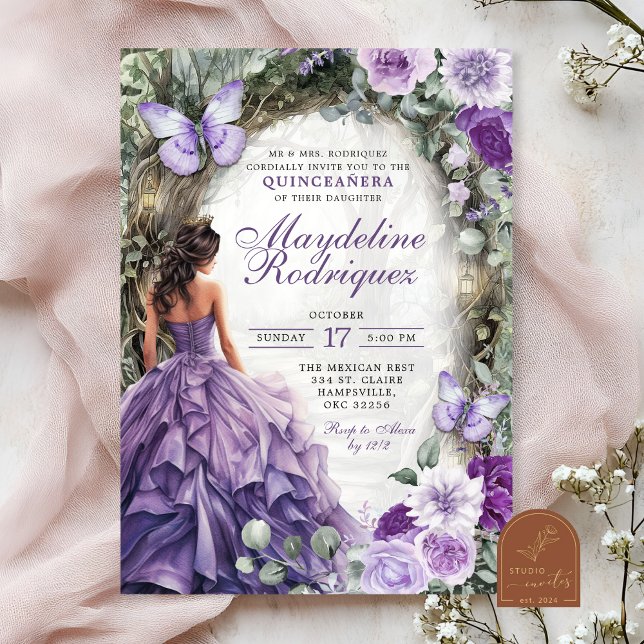 Invitation Fête de Quinceanera dans la forêt fantaisiste viol (Créateur téléchargé)