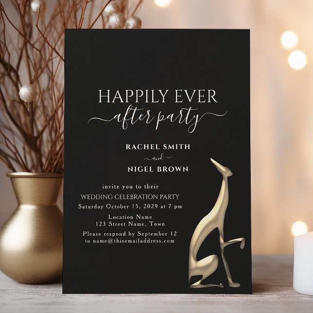 Invitation Fête de réception de mariage 'Joyeux Pour Toujours (Créateur téléchargé)