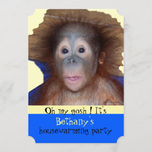 Invitation Fête de réchauffement de maison Cute Baby Face