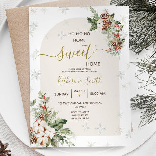 Invitation Fête de réchauffement de Noël Accueil Sweet Home
