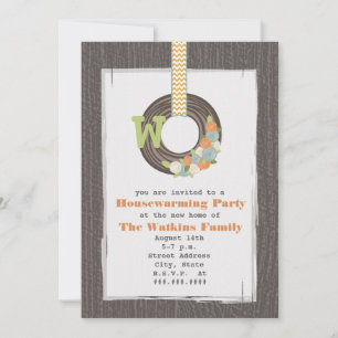 Invitation Fête de réchauffement des ménages inspirée par le 