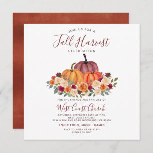 Invitation Fête de récolte d'automne, Fête d'automne, Communa