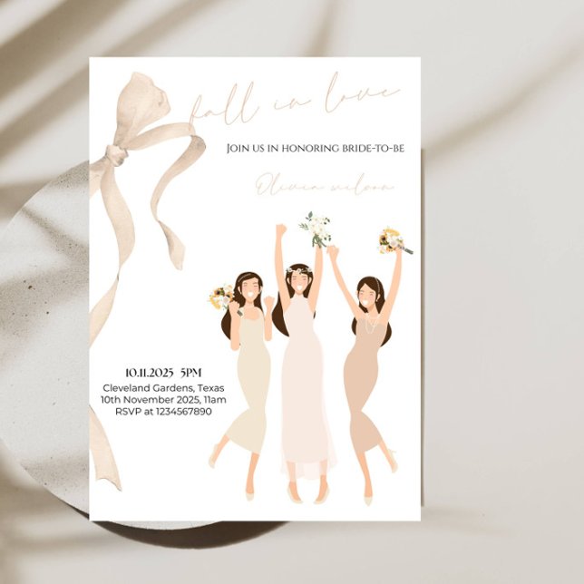 Invitation Fête de Remise de Cadeaux de Mariage "Tombez amour (Créateur téléchargé)