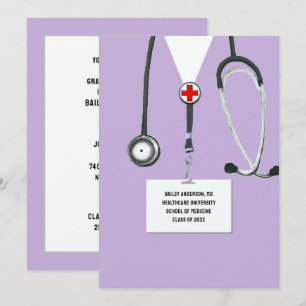 Invitation Fête de remise de diplôme de médecin