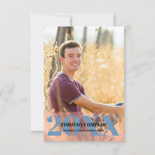 Invitation Fête de remise de diplômes simple et minimaliste