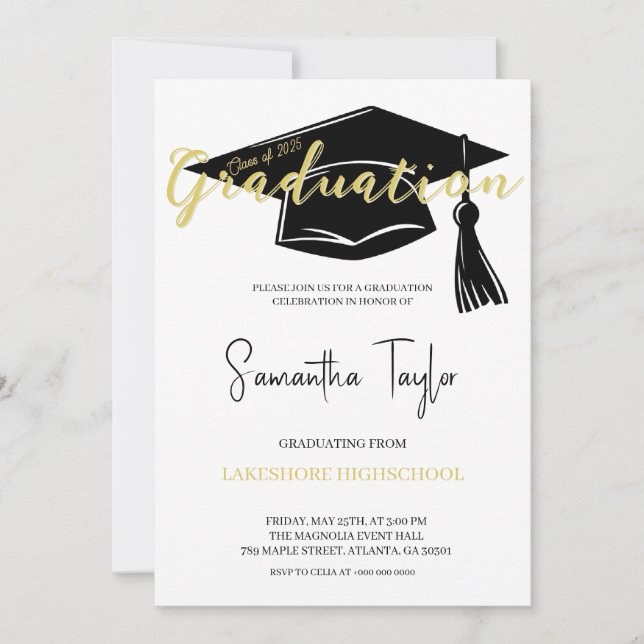 Invitation Fête de remise des diplômes (Devant)