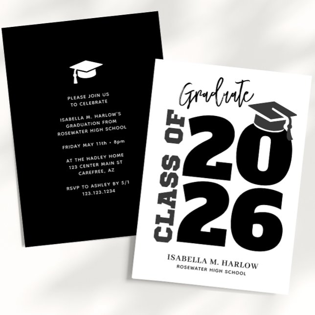 Invitation Fête de remise des diplômes de l'année (Créateur téléchargé)