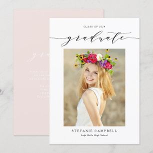 Invitation Fête de remise des diplômes élégante de photo de