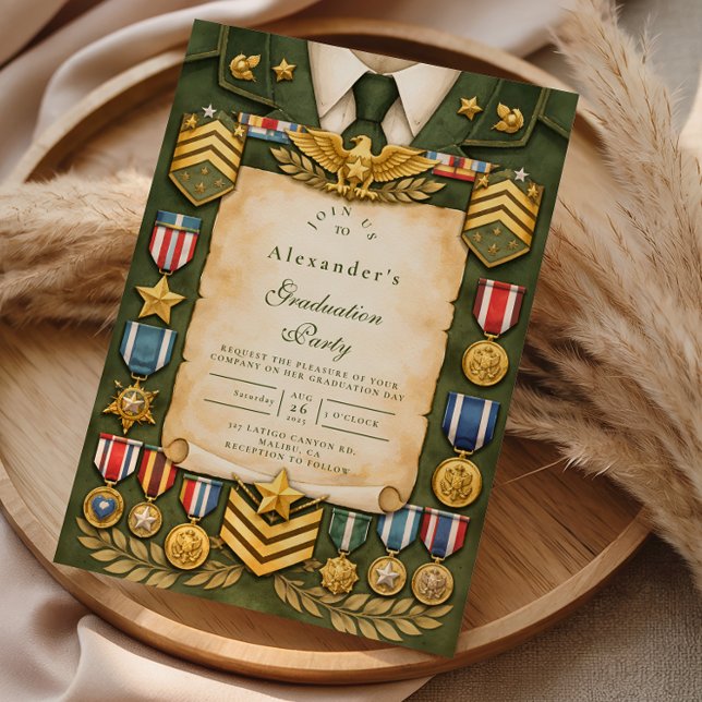 Invitation Fête de remise des diplômes Honneur & Valeur (Créateur téléchargé)