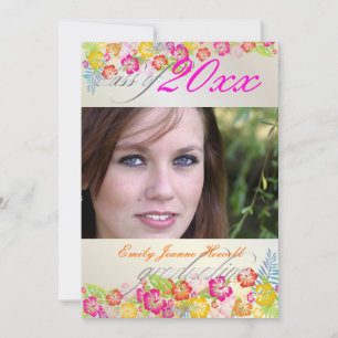 Invitation Fête de remise des diplômes Luau