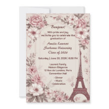 Fête de Remise des Diplômes Paris Pastel Vintage T