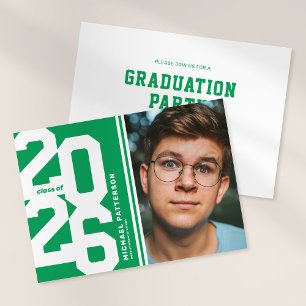 Invitation Fête de remise des diplômes photo de sport univers