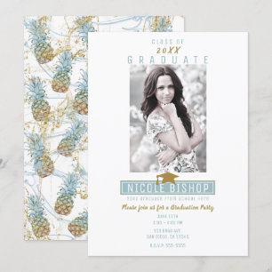 Invitation Fête de Remise des Diplômes Tropical Pineapple Spl