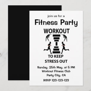 Invitation Fête de remise en forme Exercice de fitness Fête d
