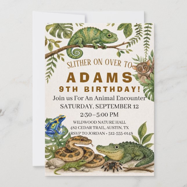 Invitation Fête de rencontre avec les animaux (Devant)