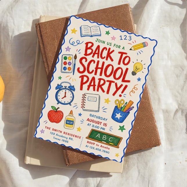 Invitation Fête de rentrée scolaire (Créateur téléchargé)