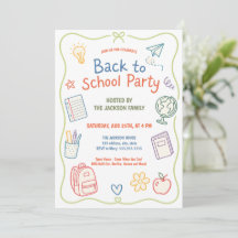 Fête de rentrée scolaire Pastel Doodle