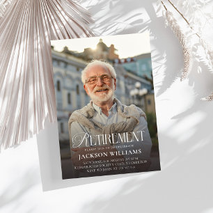 Invitation Fête de retraite avec photo personnalisée