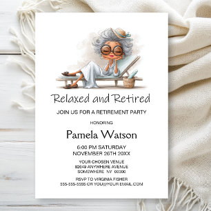 Invitation Fête de retraite de femmes relaxées et retraitées