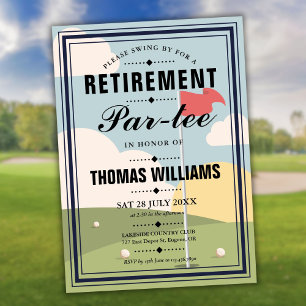 Invitation Fête de retraite de golf 