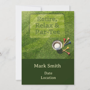Invitation Fête de RETRAITE DE GOLF sur le green 