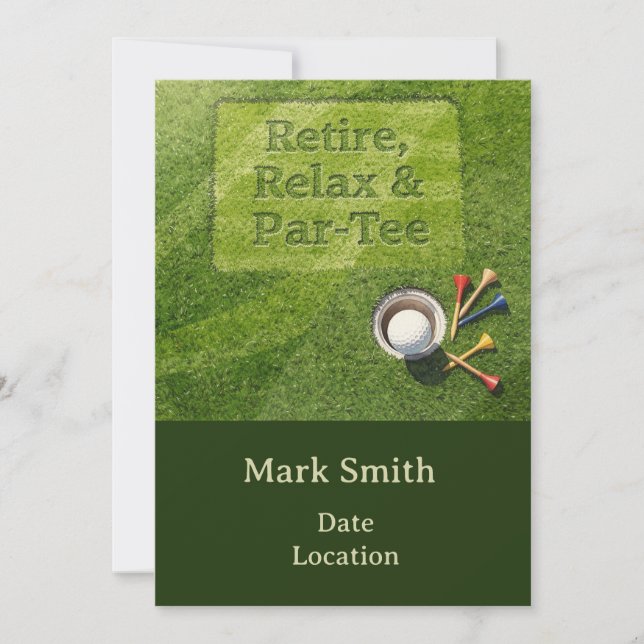Invitation Fête de RETRAITE DE GOLF sur le green  (Devant)