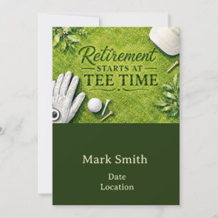 Invitation Fête de RETRAITE DE GOLF sur le green