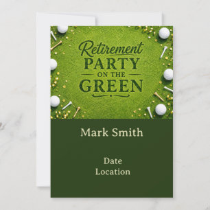 Invitation Fête de RETRAITE DE GOLF sur le green 