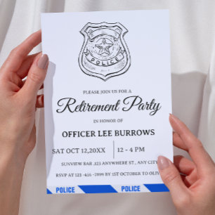 Invitation Fête de retraite de la police
