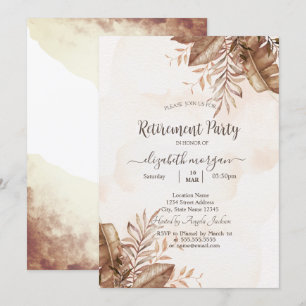 Invitation Fête de retraite des feuilles d'automne
