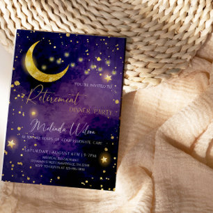 Invitation Fête de retraite des infirmières de la nuit étoilé