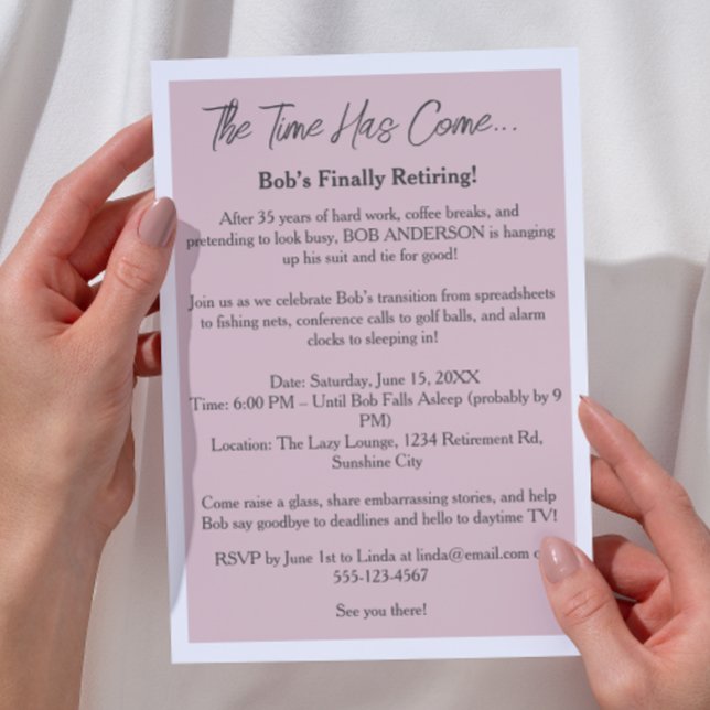 Invitation Fête de retraite drôle (Créateur téléchargé)