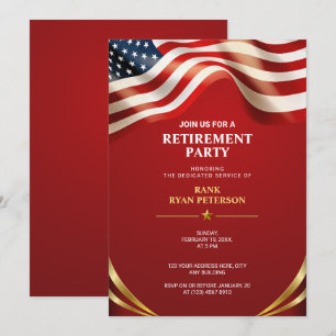 Invitation Fête de retraite du corps des Marines des États-Un