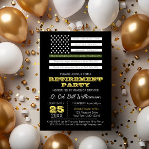 Invitation Fête de retraite du drapeau des Écritures militair