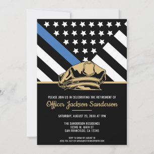 Invitation Fête de retraite d'un agent de police