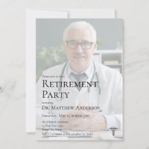 Invitation Fête de retraite d'un médecin infirmière