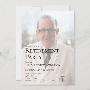Invitation Fête de retraite d'un médecin infirmière