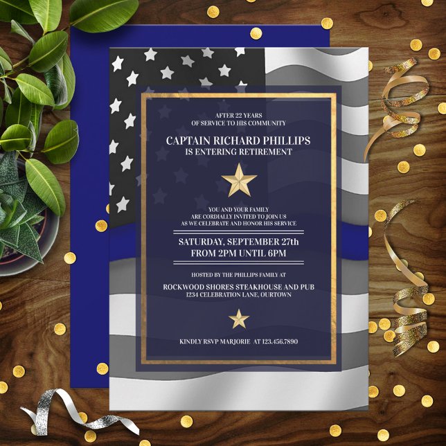 Invitation Fête de retraite d'un policier (Créateur téléchargé)