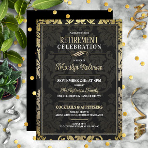 Invitation Fête de retraite élégante