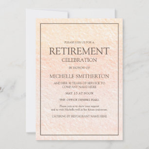 Invitation Fête de retraite élégante rose