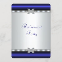 Fête de retraite élégante royale bleue pour femme