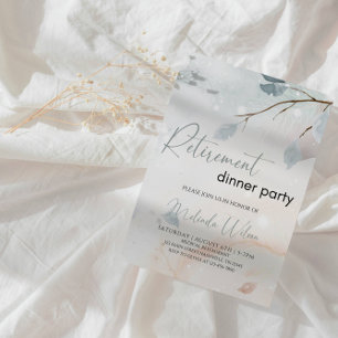 Invitation Fête de retraite Élégante sous la neige d'hiver