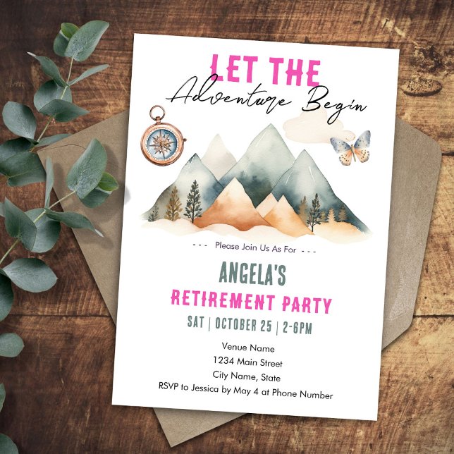 Invitation Fête de retraite : l'aventure commence (Créateur téléchargé)