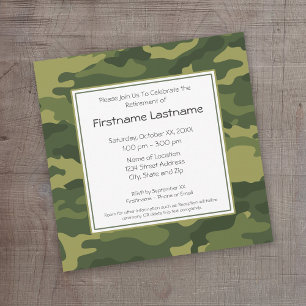 Invitation Fête de retraite militaire