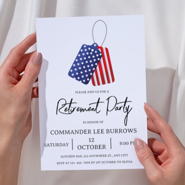 Invitation Fête de retraite militaire de l'armée (Créateur téléchargé)