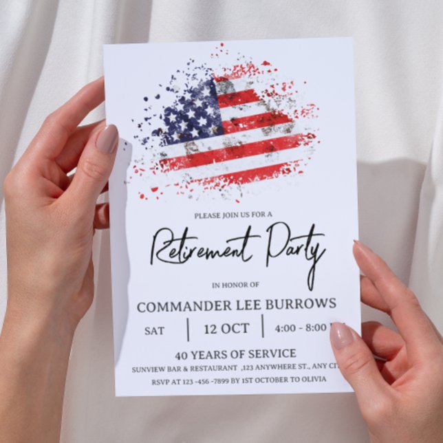 Invitation Fête de retraite militaire moderne (Créateur téléchargé)