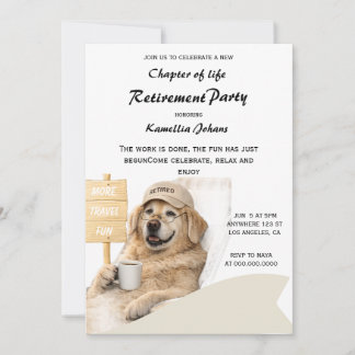 Invitation Fête de Retraite – Plus de Voyages, Plus d'Amuseme