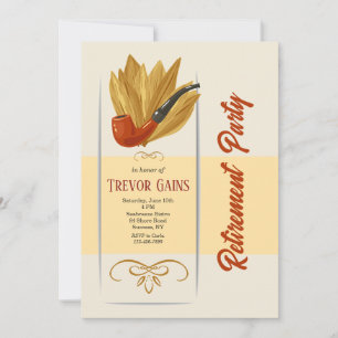 Invitation Fête de retraite pour fumeur de pipe