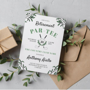 Invitation Fête de retraite sur le thème du golf et de la ver
