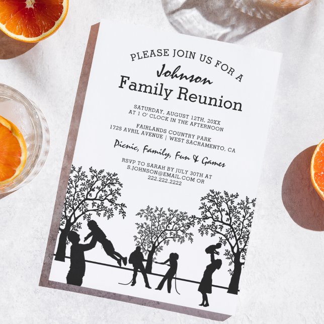 Invitation Fête de retrouvailles d'arbre généalogique (Créateur téléchargé)